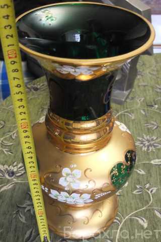 Продам: ваза цветное стекло, Богемия, роспись зо