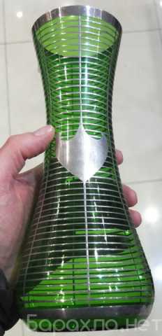 Продам: ваза зелёное стекло, серебро, высота 26