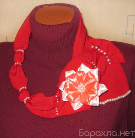 Продам: украшение на шею из ткани и лент