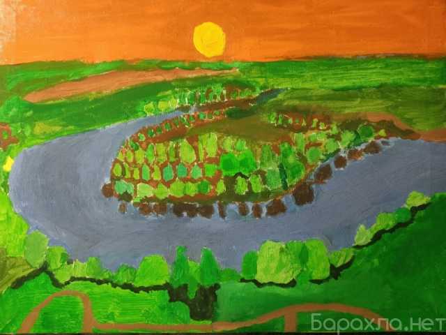 Продам: Картина «Вечер на реке Угре»