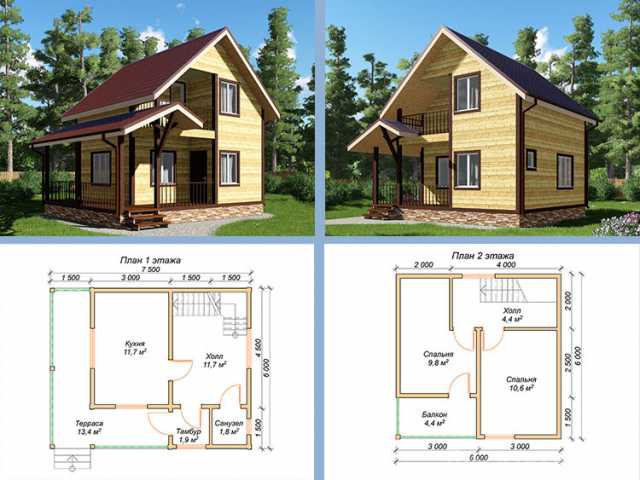 Предложение: Двухэтажный домик с угловой террасой