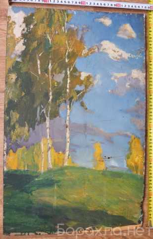 Продам: картина Берёзки, масло, дерево, 1930е гг