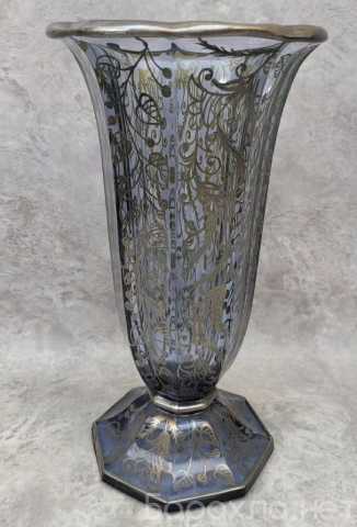 Продам: ваза цветное стекло в серебре, авторская