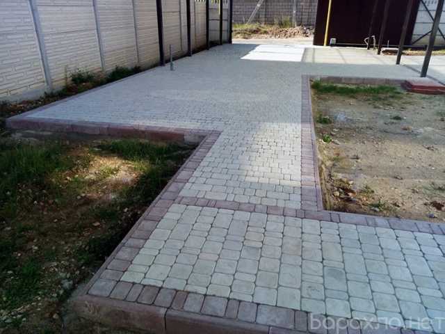 Предложение: Бетонная площадка с тротуарной плиткой