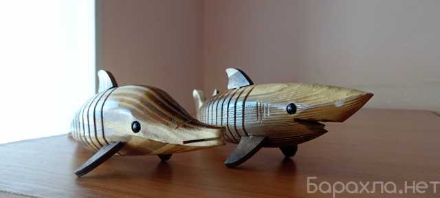 Продам: Деревянные фигурки дельфин и акула