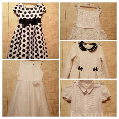 Продам: Нарядные платья и белая блузка, 116/128