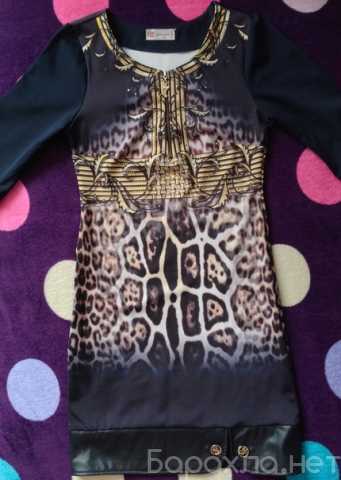 Продам: Платье чёрное с принтом леопард 38 XXS
