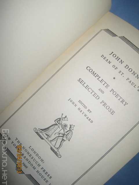 Продам: 1949 Вся поэзия Джона Донна в оригинале