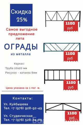 Предложение: Изготовление оград