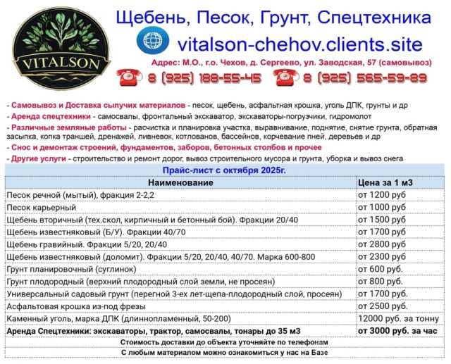 Предложение: Вывоз и прием строй мусора и грунта