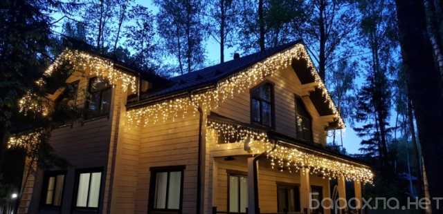 Предложение: Монтаж новогодних гирлянд на фасад дома