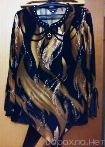 Продам: блузка женская коричневая с золотинками