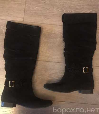 Продам: Сапоги замшевые осенние, 36 р-р, черн