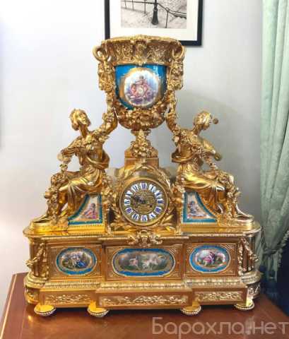 Продам: Большие каминные часы позолоченная бронз