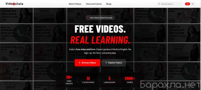 Предложение: Learn Anything Online with Videoshala