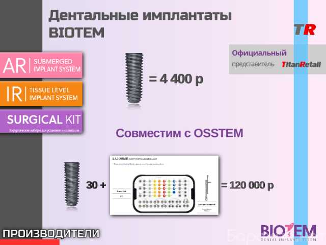 Продам: Дентальные имплантаты BIOTEM АКЦИЯ! 30