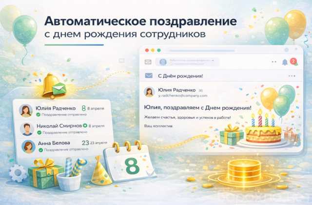 Предложение: Поздравление с днем рождения сотрудников
