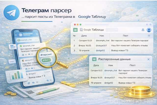 Предложение: Телеграм парсер