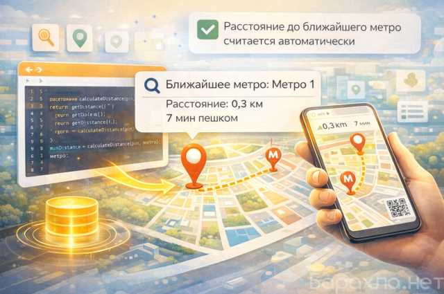 Спрос: Расчет расстояния до ближайшего метро