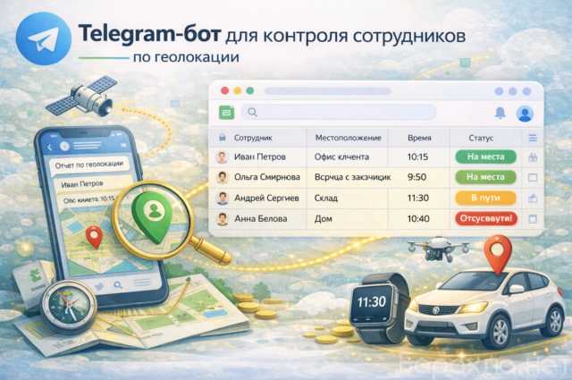 Предложение: Бот для контроля сотрудников по гео
