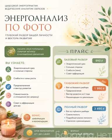 Предложение: Энергопрактик. Диагностика по фото